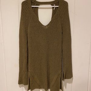 Free People V-neck Knit Sweater Dress